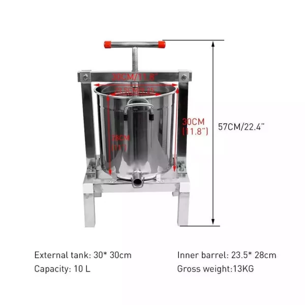 304 SS Wax Press /Honey Press Machine